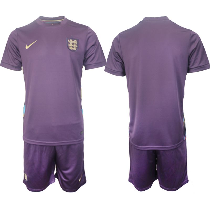 Men 2024-2025 Season England away purple Blank Soccer Jersey->->Soccer Country Jersey